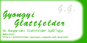 gyongyi glattfelder business card